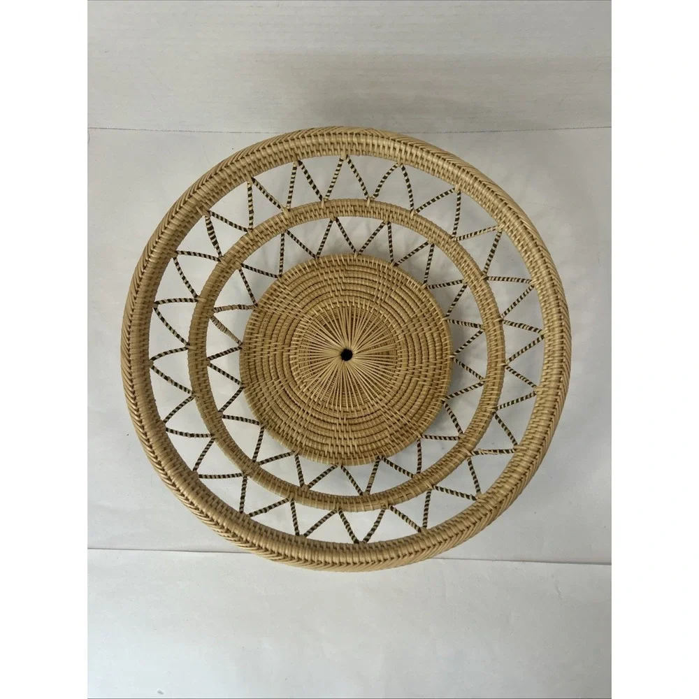 Vintage Circle Hand Woven Sweetgrass Bogo Wicker 10
